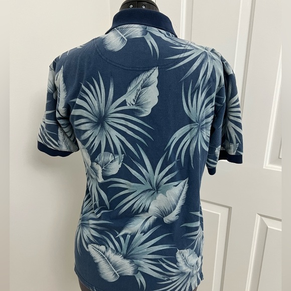 Men's Blue Floral Polo Shirt - Picture 3 of 9